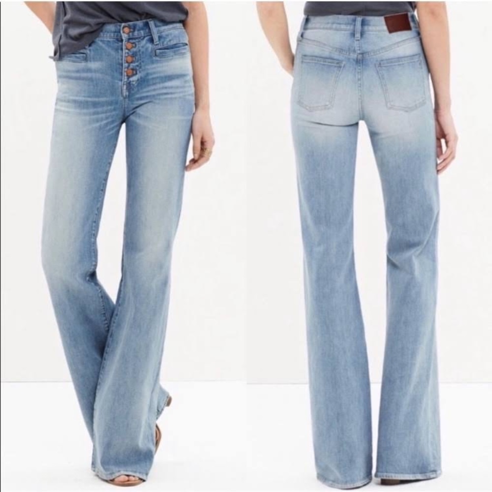Madewell Light Wash High-Rise Flare Jeans